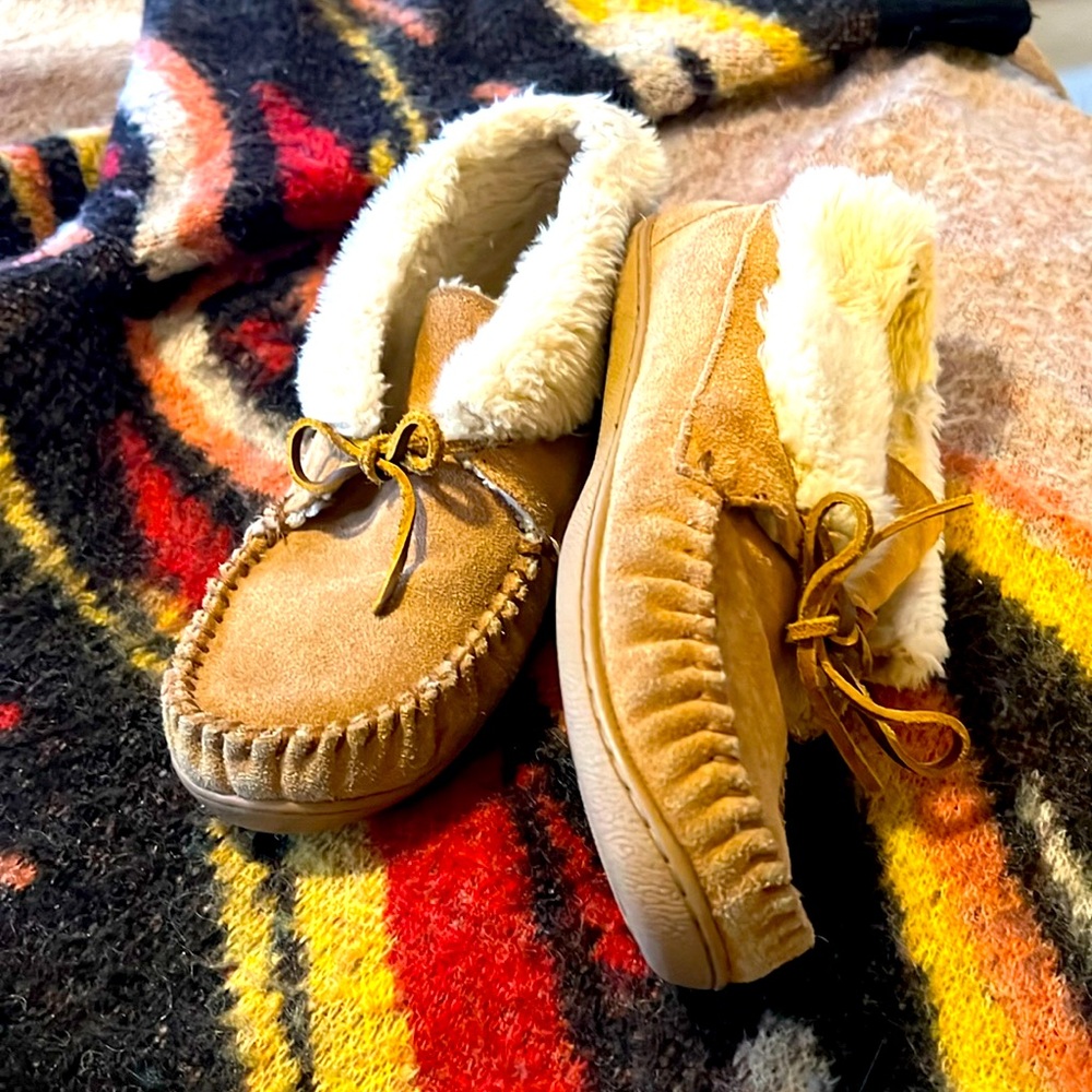 Minnetonka suede cabin boots